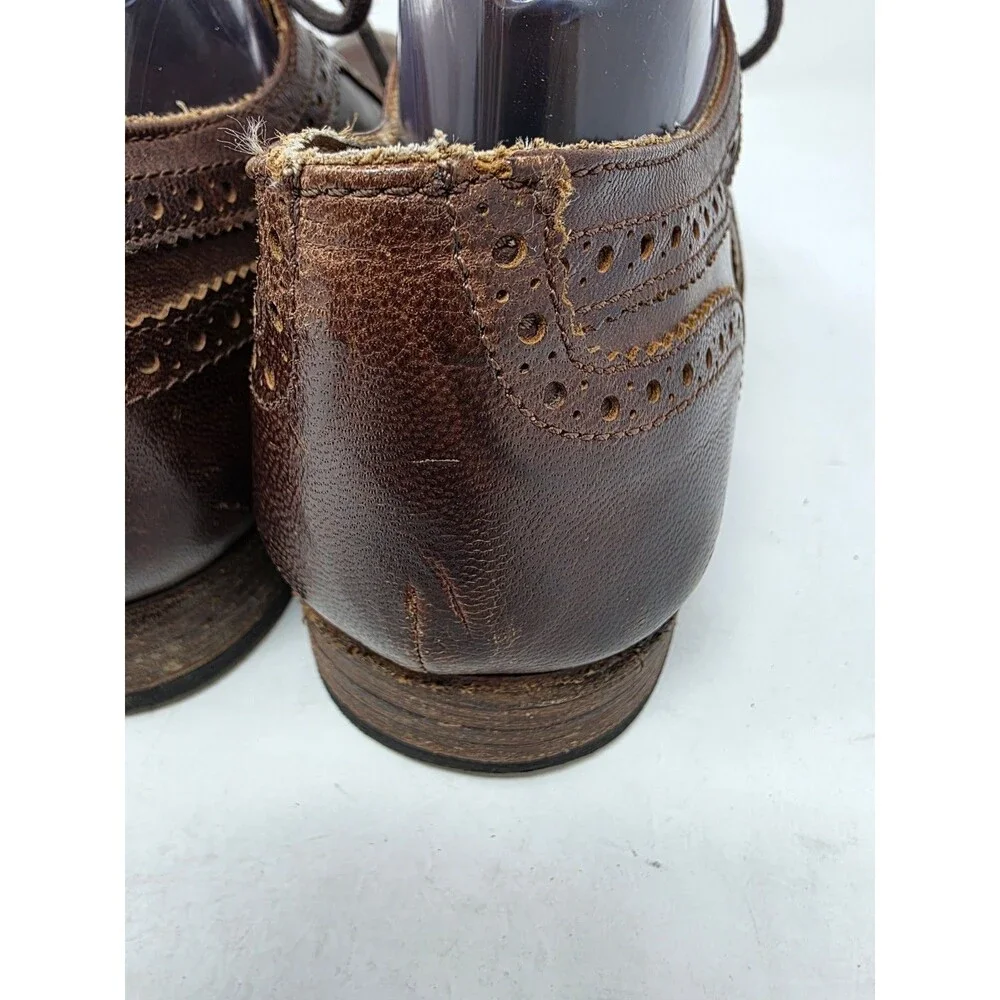 Bed Stu Corsico Tan Driftwood Brown Wingtip Oxfords - Men's 9